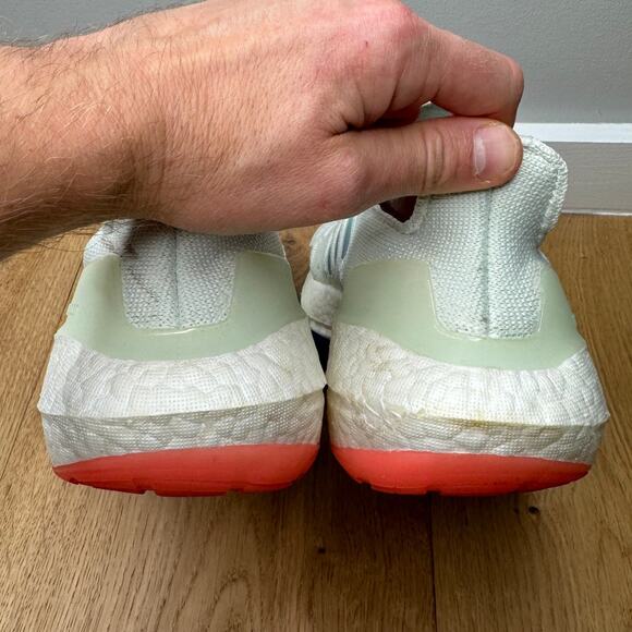 Adidas Women's Ultra Boost 22 Heat.RDY White Iridescent Running Athletic Sneaker - Picture 5 of 11